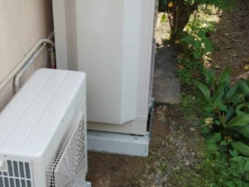 静岡　清水　エコキュート　新規　取り付け　施工事例　キヤマペイント